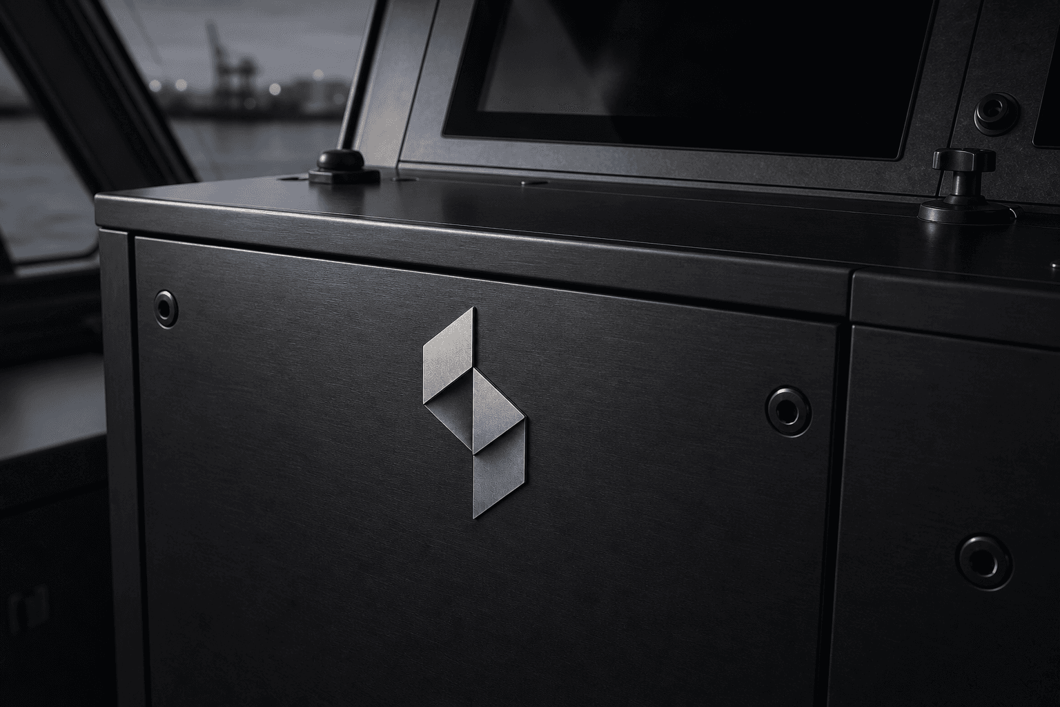 Suntiq mark installed on a marine instrument console